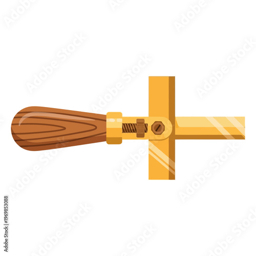 Detailed illustration of door handle.