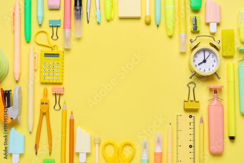 Frame made of different sch...