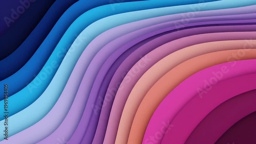 Smooth wavy gradient stripes in blue purple pink and orange