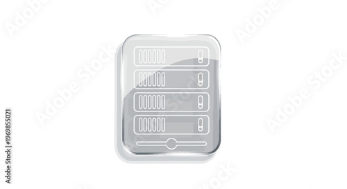 Fitness app interface on glass screen with steps tracking