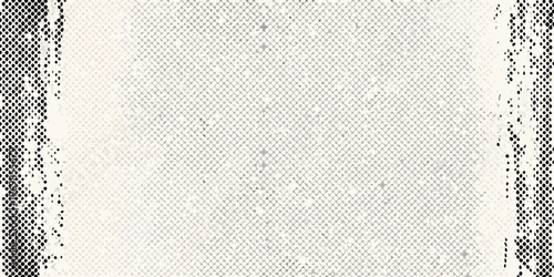 Abstract halftone pattern with black borders and white center space