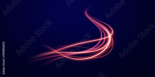 Golden spark trails curve through dark space. Shimmering particles create a magical effect. The design feels luxurious and soft.