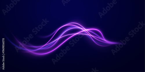 Dynamic spiral lines glow with neon intensity. Spark trails follow each curved rotation. The scene captures motion and energy flow.