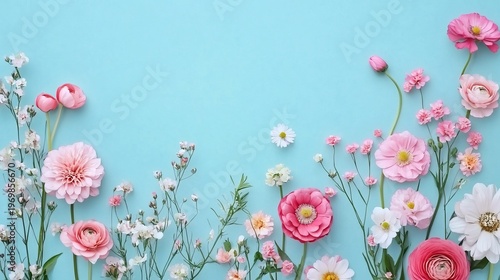 Delicate Floral Background with Pastel Tones Featuring Spring Blossoms and Gentle Nature Aesthetics