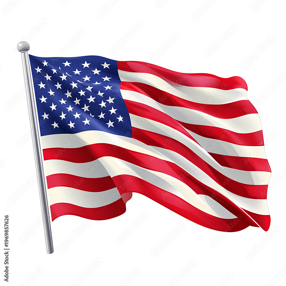 Fototapeta premium United States Emblem Patriotic Icon Illustration