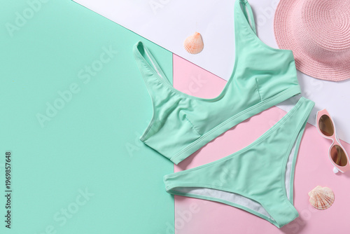 Stylish female swimsuit, su...