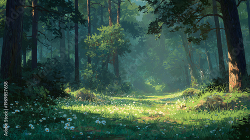 Spring Forest Clearing