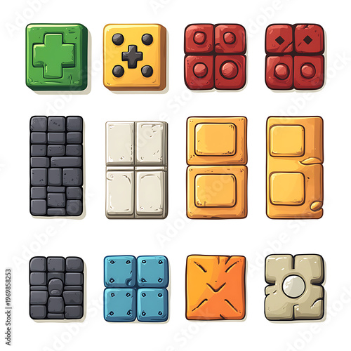 Interactive Brick Game Icon Vector Design