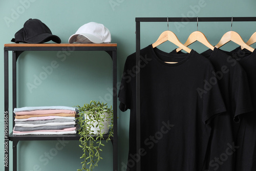 Hangers with stylish black ...