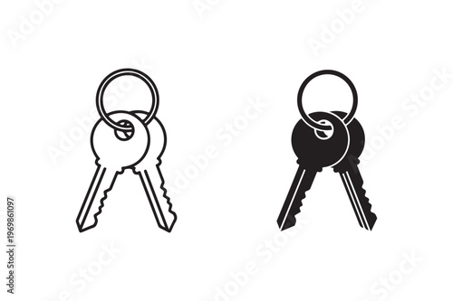 A bunch of silver metal keys in the shape of a heart held in a hand symbolizes the key to success and secure access to a new steel home door for estate protection