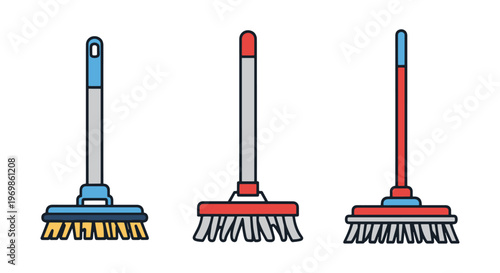 Mop Holder Line art vector clean abstract design illustration