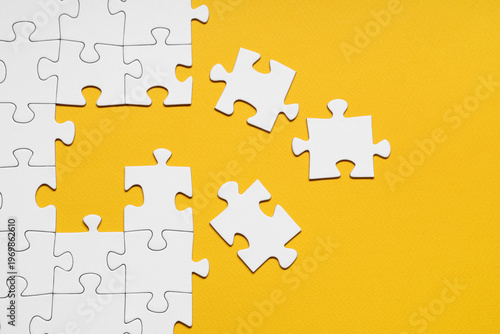Incomplete jigsaw puzzle on...