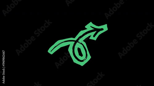 Hand-drawn cut out Arrow collage scrapbook doodle animation