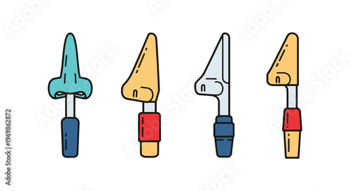 Nasal Speculum Line art vector creative graphic abstract