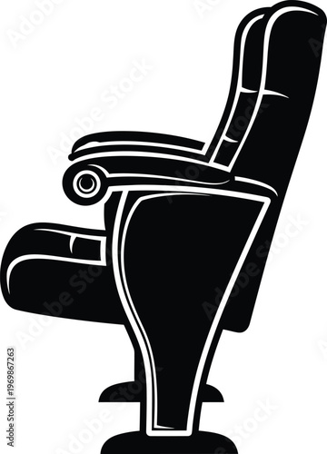 Recliner chair, black, vector, illustration, furniture, office chair, adjustable