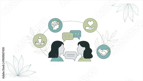 Two Women Engaged in Empathetic Conversation and Psychological Support.