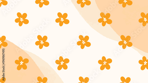 Evergreen flowers on a pastel background