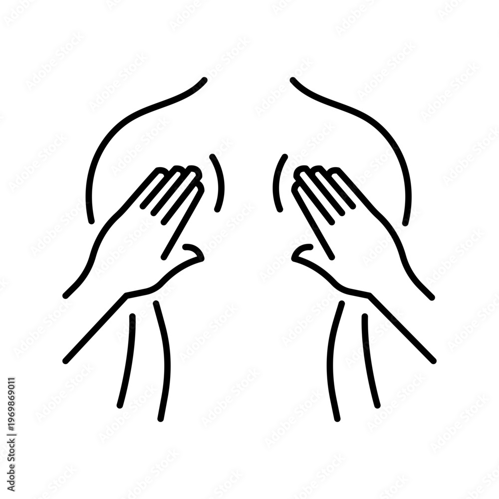 Obraz premium Back massage icon. Healthcare and massage therapy line symbol. Black and white.