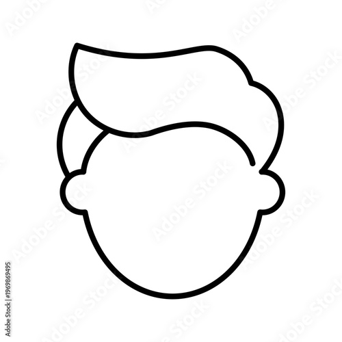 European person icon. Society and nationality line symbol. Black and white.