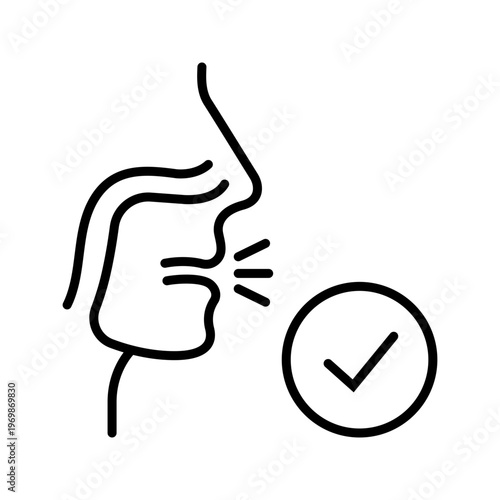 Infection control icon. Healthcare and infection control line symbol. Black and white.