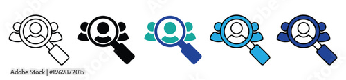 Customer Data Analysis and User Focus Icons
