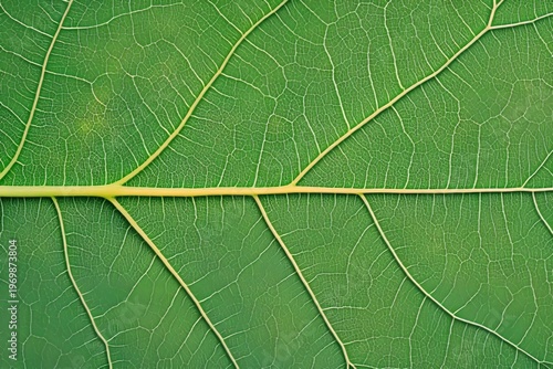 Intricate Detail of a Leaf s Veins and Textures, Captured in High-Resolution for Nature Lovers