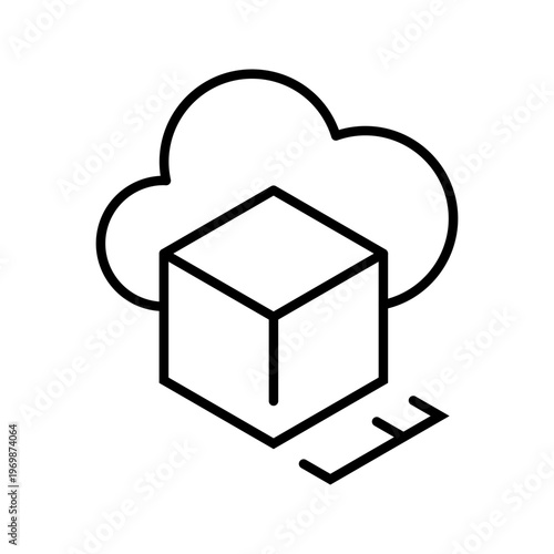 Fotografi Cloud object storage icon