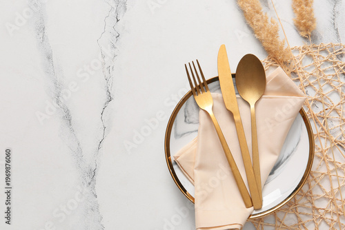 Beautiful table setting wit...