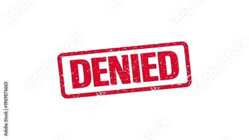 Red denied grunge stamp animation video