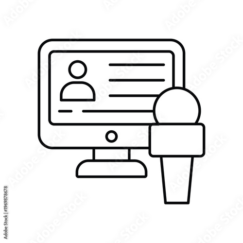 News Desk Vector icon which can easily modify or edit