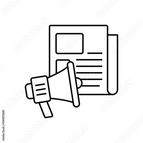 Press Release Vector icon which can easily modify or edit