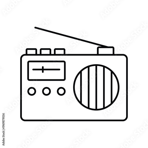 News Radio Vector icon which can easily modify or edit