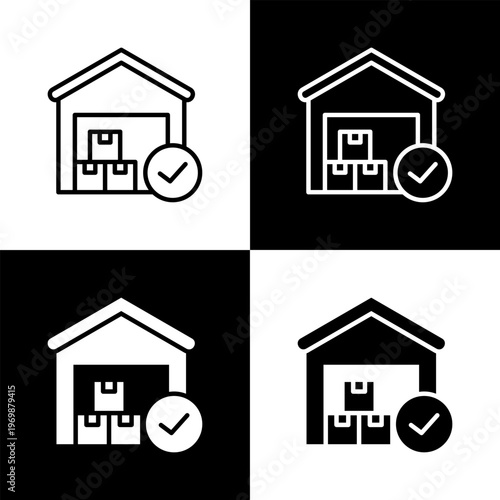 Supply Reserve Icon with Black and White Background