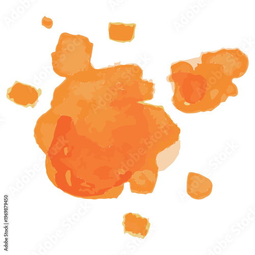 わんぱく水彩シリーズ 幼稚園・保育園向け しぶきのイラスト スプラッシュ にじみ ビビッド