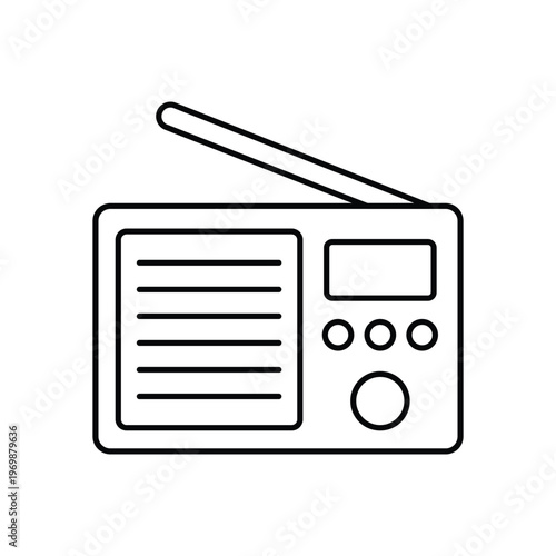 Radio Receiver Vector icon which can easily modify or edit