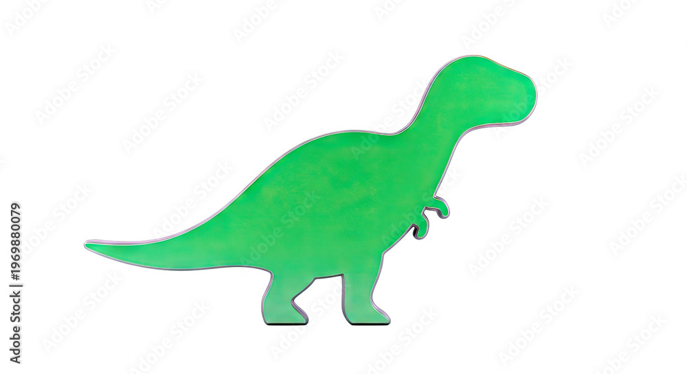Obraz premium Green Dinosaur Silhouette