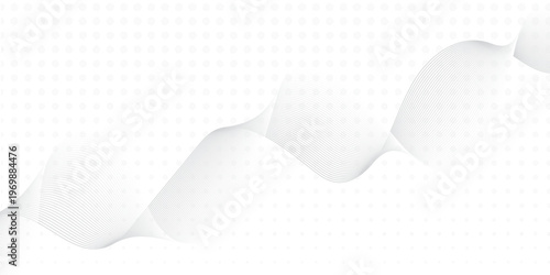 Vector abstract gradient wave Futuristic gray and white halftoon background. geometric flowing web smoke sound music digital blend curve line texture backgound.