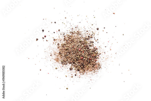 Pepper powder on white back...