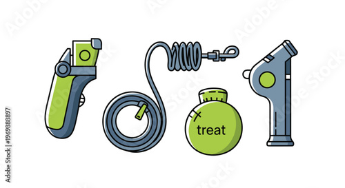 A set of medical equipment for treating patients, Generative AI.