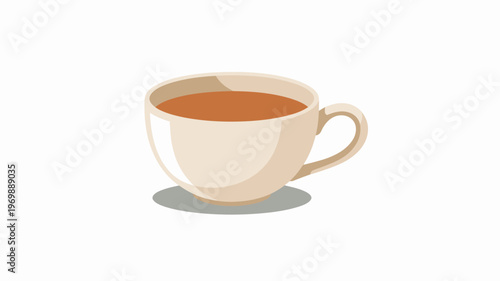 A simple illustration of a cup of tea on a plain white background