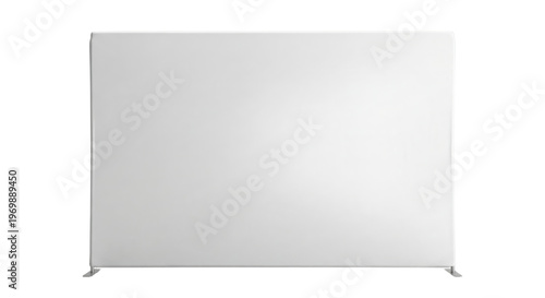 Canvastavla Large blank white exhibition backdrop wall on transparent background