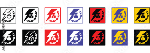 Supply Chain Disruption banner web icon line outline color vector illustration