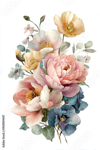 Elegant floral watercolor illustration