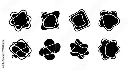 Abstract shapes set, geometric design elements