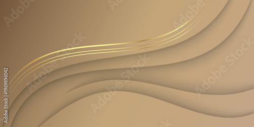 Luxury gold abstract background with cut line effect elements. Premium design for poster, flyer, banner, brochure, and advertisement. VOL. 2