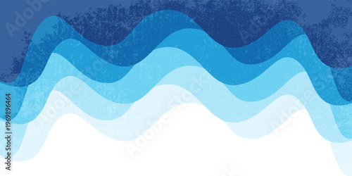 Sea waves layered vector background illustration and sea beach vector illustration.