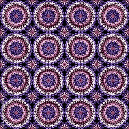 Pattern with crochet granny square wallpaper handmade decorative art design print	
