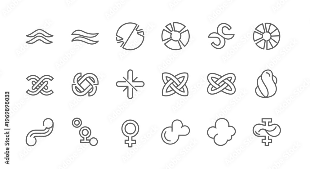Fototapeta premium Mystical Symbol Set: Esoteric, Spiritual, and Geometric Icons