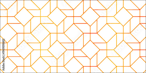 Seamless Orange Geometric Pattern Background With Islamic Tile Style and Repeating Diamond Motif,vector Eps 10