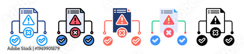 Fault Tolerance Icon Sheet Multiple Style Collection 